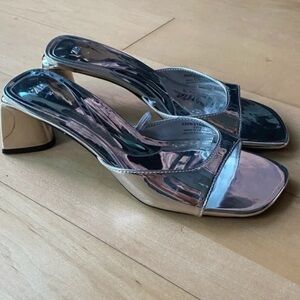 Zara silver heels